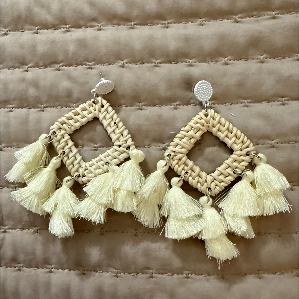 Elegant Woven Tassel Earrings